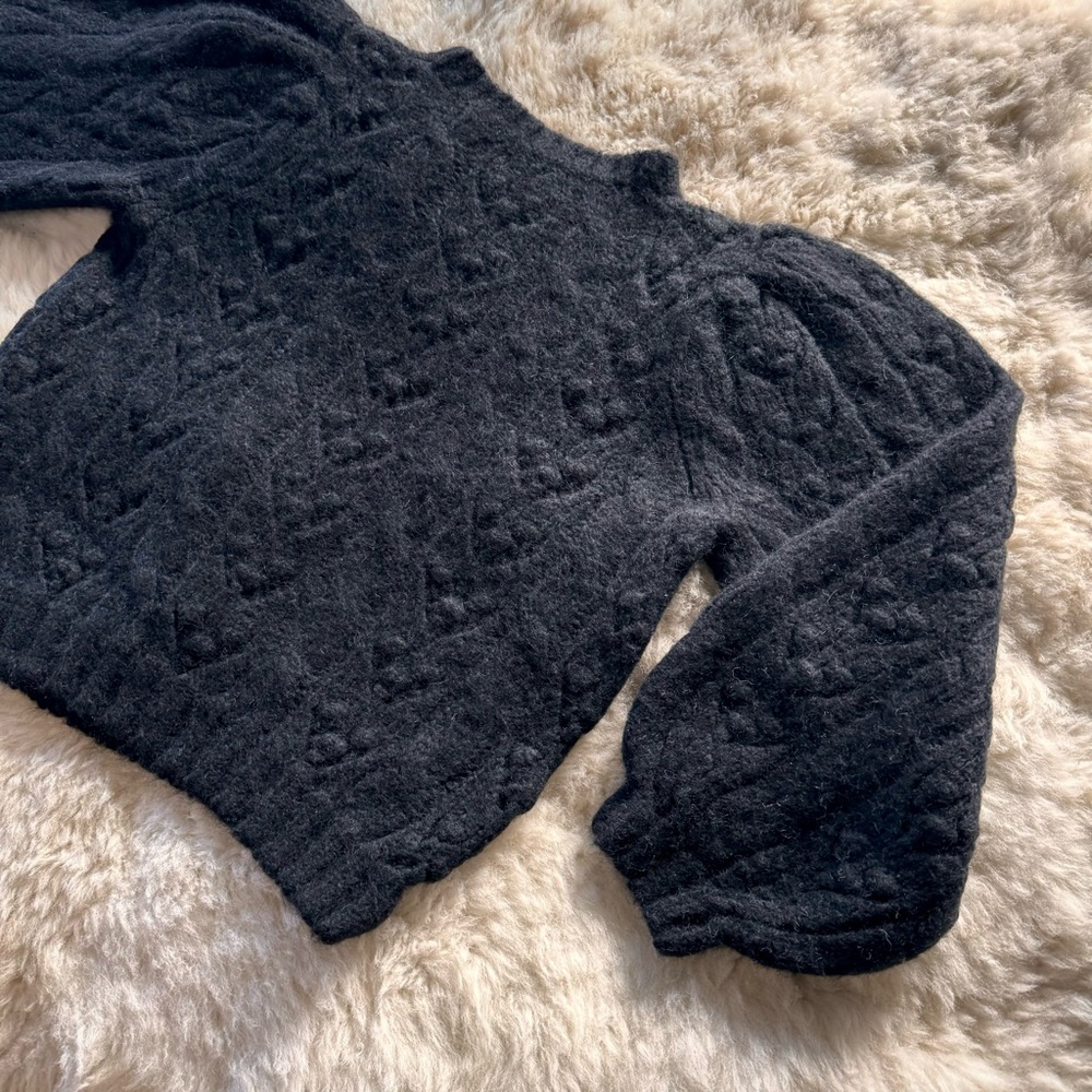 ✨🌚DÔEN ‘Tudor’ Baby Alpaca & Wool Blend Italian Fine Yard Sweater Black S✨